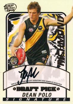 2005 Select Dynasty AFL - Draft Pick Signatures #DS20 Dean Polo Front